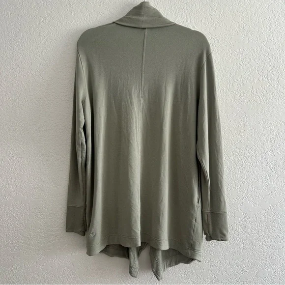 Athleta Nirvana Pranayama Minimalistic Mint Green Wrap Tencel Modal Cardigan - Picture 11 of 13